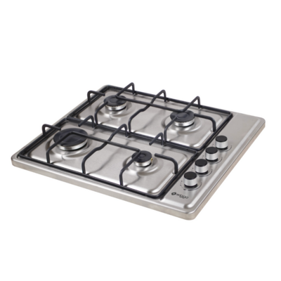 Wiggo WH-G604F(X) - Vrijstaande gaskookplaat - 4 kookzones - Inox