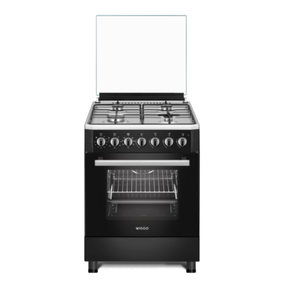 Wiggo WO-E605R(BX) Serie 5 - Gasfornuis - Zwart Rvs