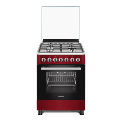 Wiggo WO-E605R(RX) Serie 5 - Gasfornuis - Rood Rvs