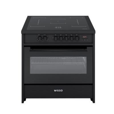 Wiggo WIO-E921A(BX) - Freestanding - Induction - Oven - 90cm - Zwart Inox