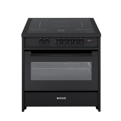 Wiggo WIO-E921A(BB) - Freestanding - Induction - Oven - 90cm - Zwart