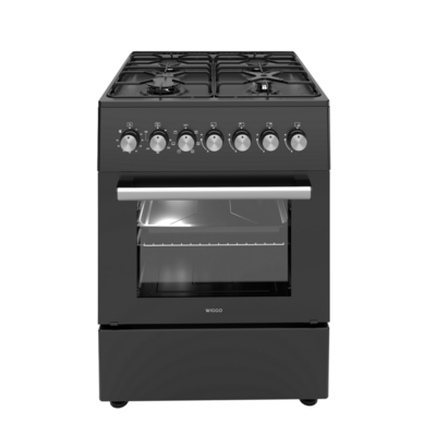 Wiggo WO-E606A(BB) Serie 6 - Gasfornuis - Zwart