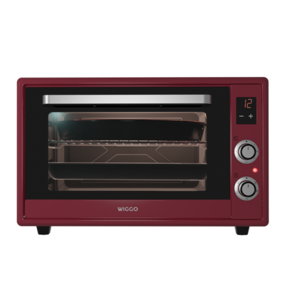 Wiggo WMO-E657(R) - Vrijstaande Mini Oven - 65 liter - Rood