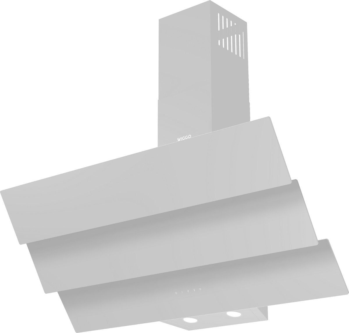 Wiggo WE-B943G(W) Schuine Afzuigkap - 90 cm - Wit