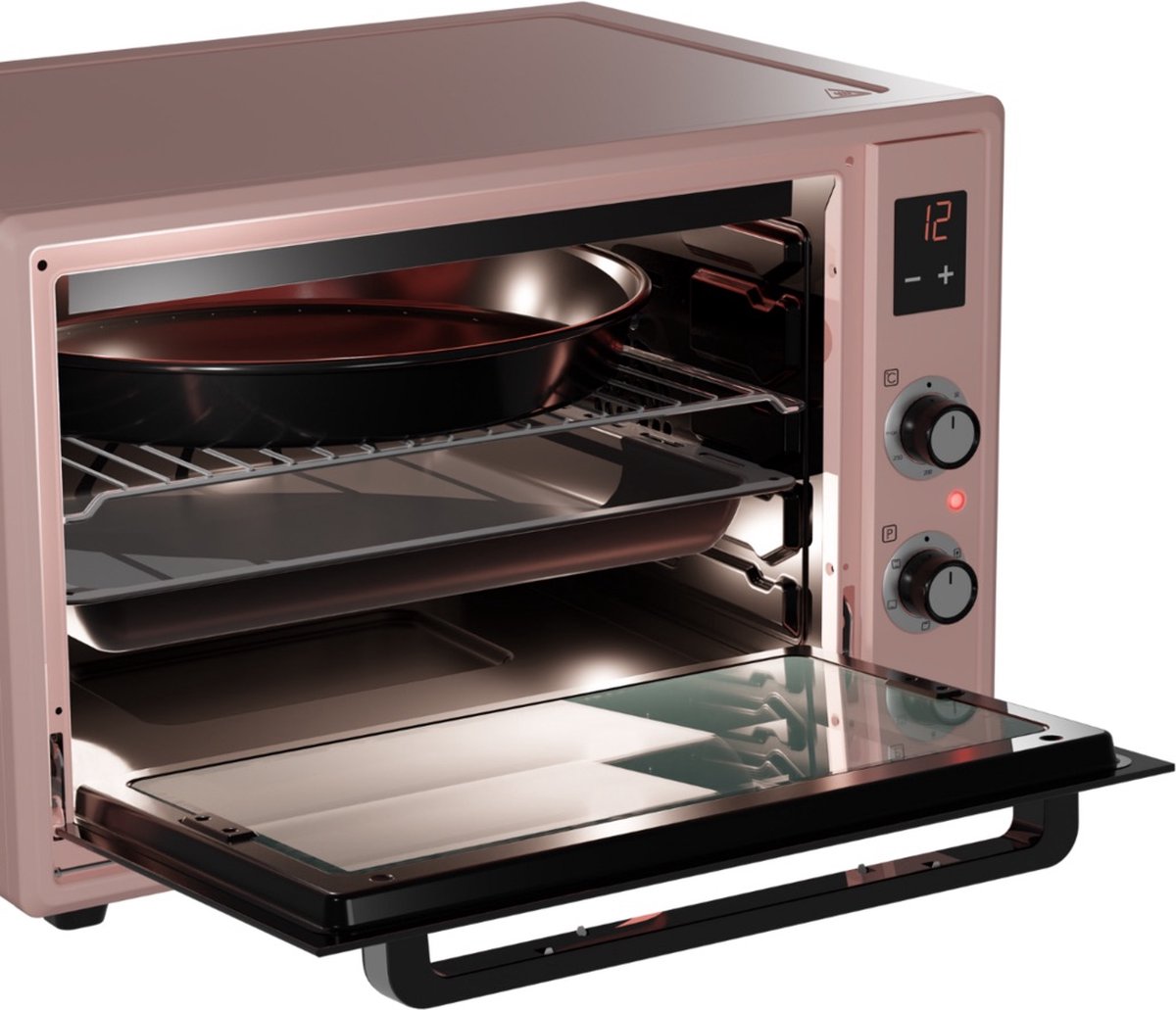 Wiggo WMO-E657(P) Vrijstaande Mini Oven - 65 Liter - Pink