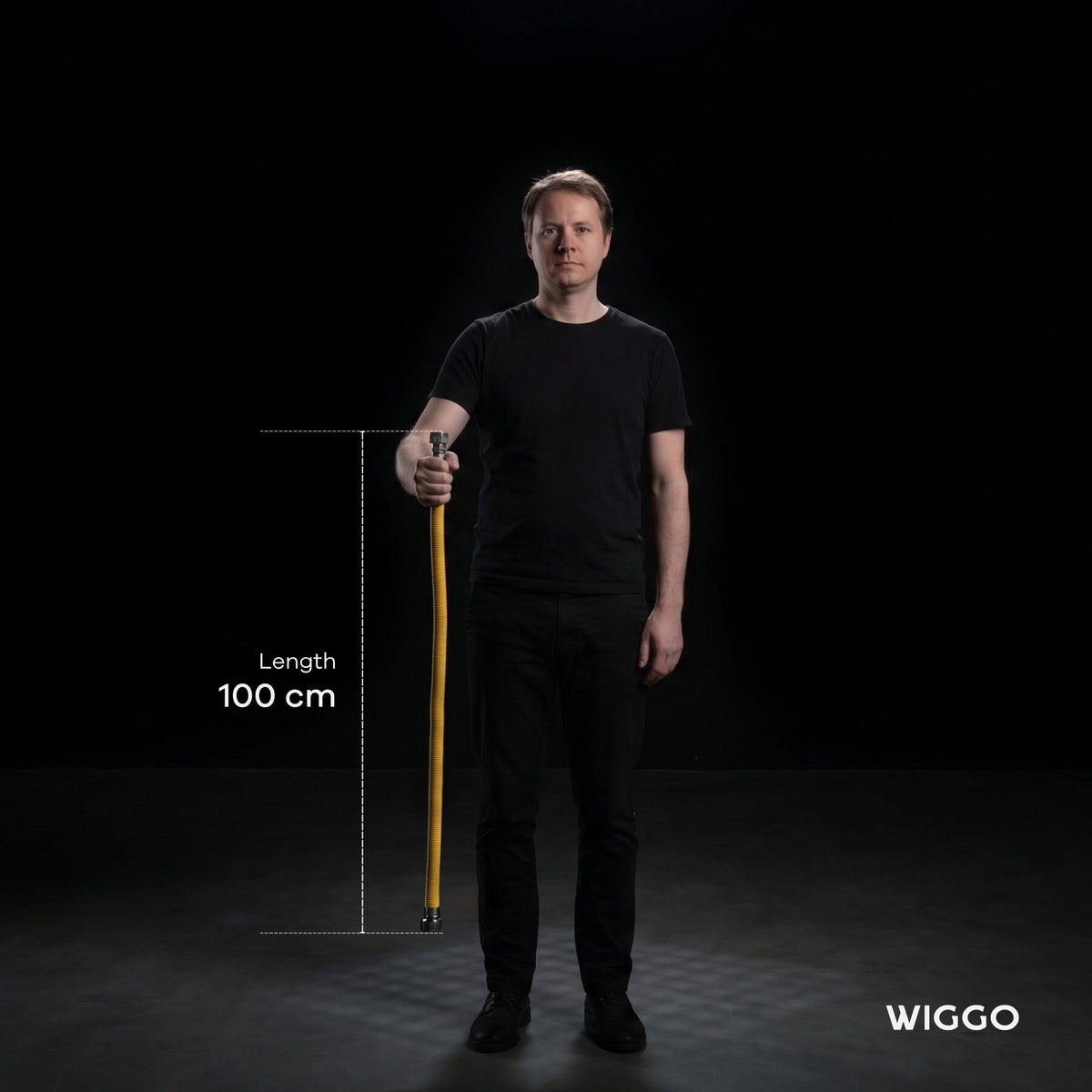 Tuyau à gaz Wiggo W Eco 100 - 100 cm - Jaune