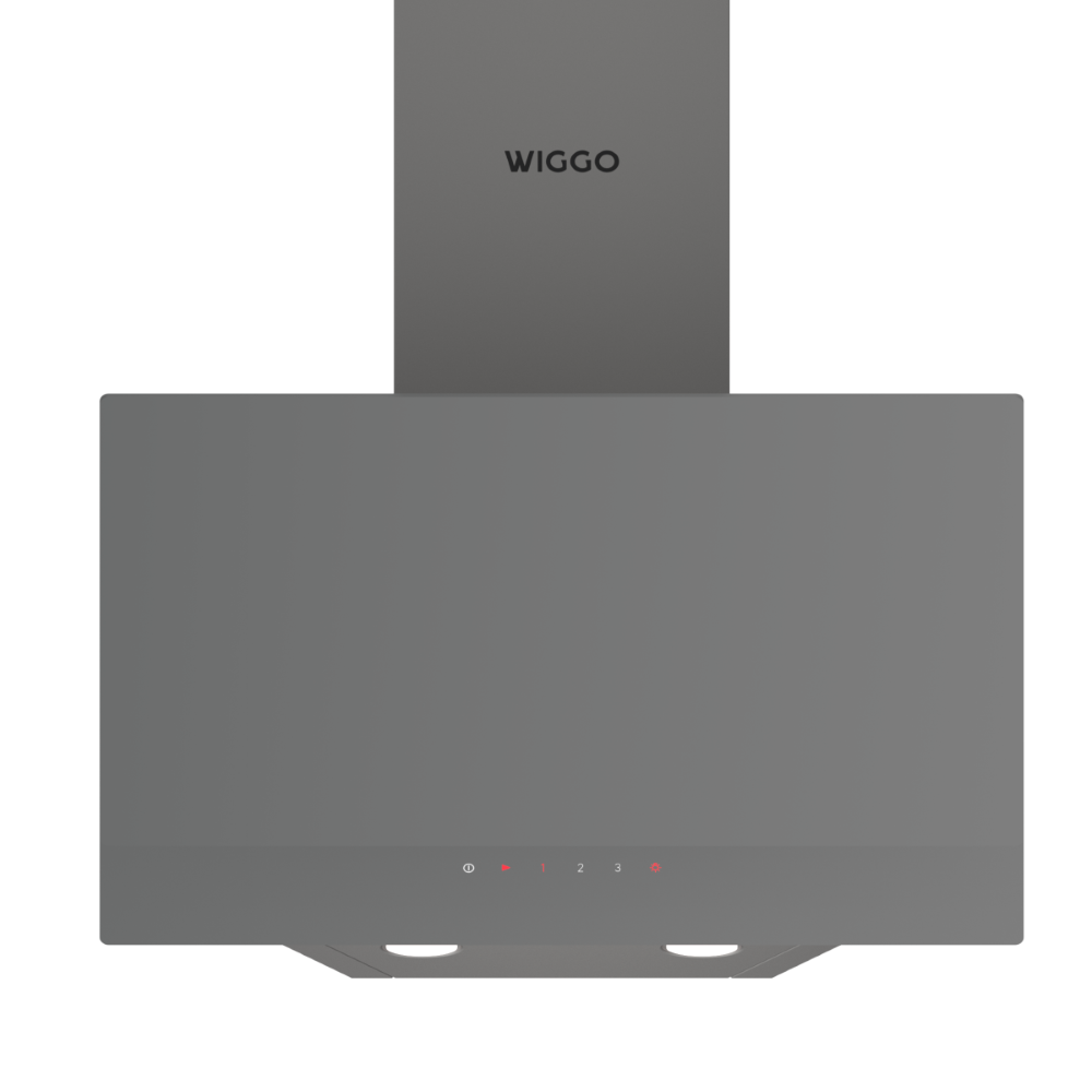 Wiggo WE-A532G(G) Schuine Afzuigkap - 50 cm - Grijs met modern ontwerp en energieklasse A+.