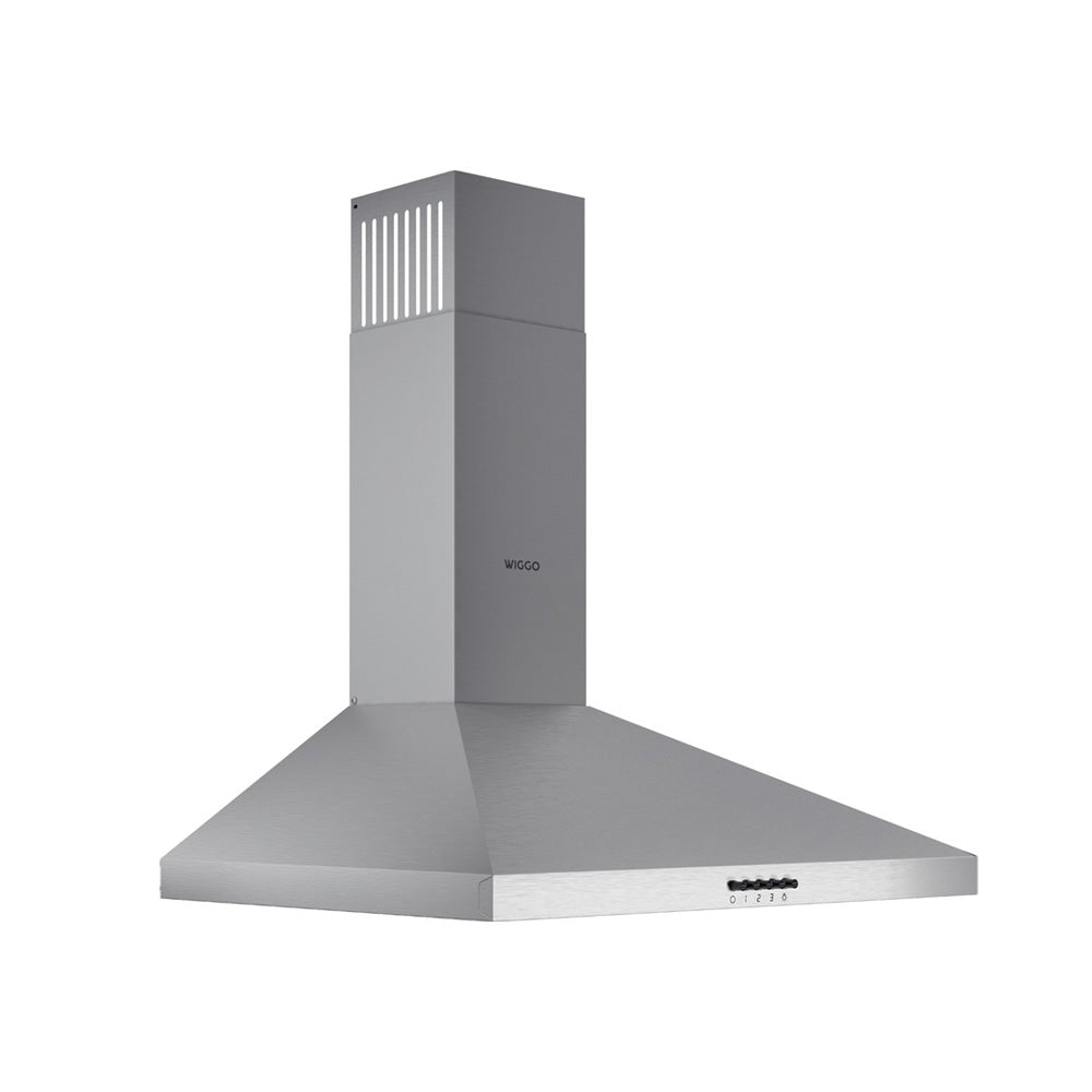 Wiggo WE-A630P(X) – Wandschouw Afzuigkap 60 cm – Roestvrijstaal – 680 m³/h – LED Verlichting – Energieklasse A – 5 jaar garantie