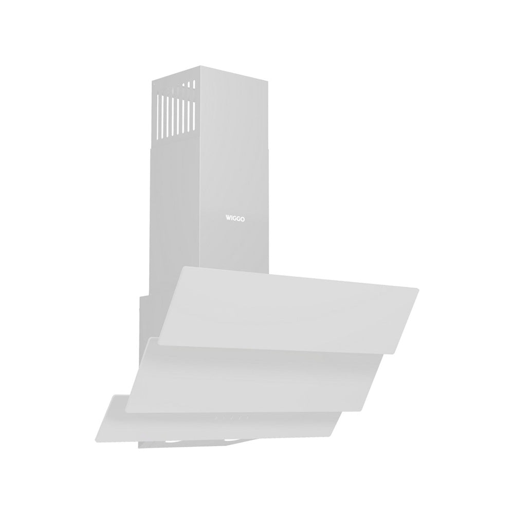 Wiggo WE-D633G(W) – Schuine Afzuigkap 60 cm – Wit Triple Glas – LED Verlichting – Touch Control – 5 jaar garantie