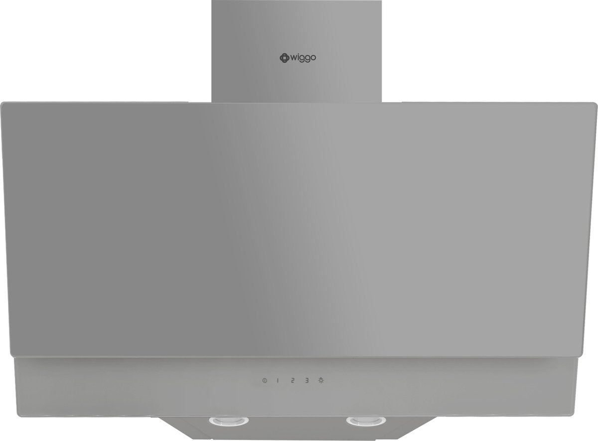Wiggo WE-E623G(G) - Schuine Afzuigkap - 60 cm - Grijs Dubbel Glas