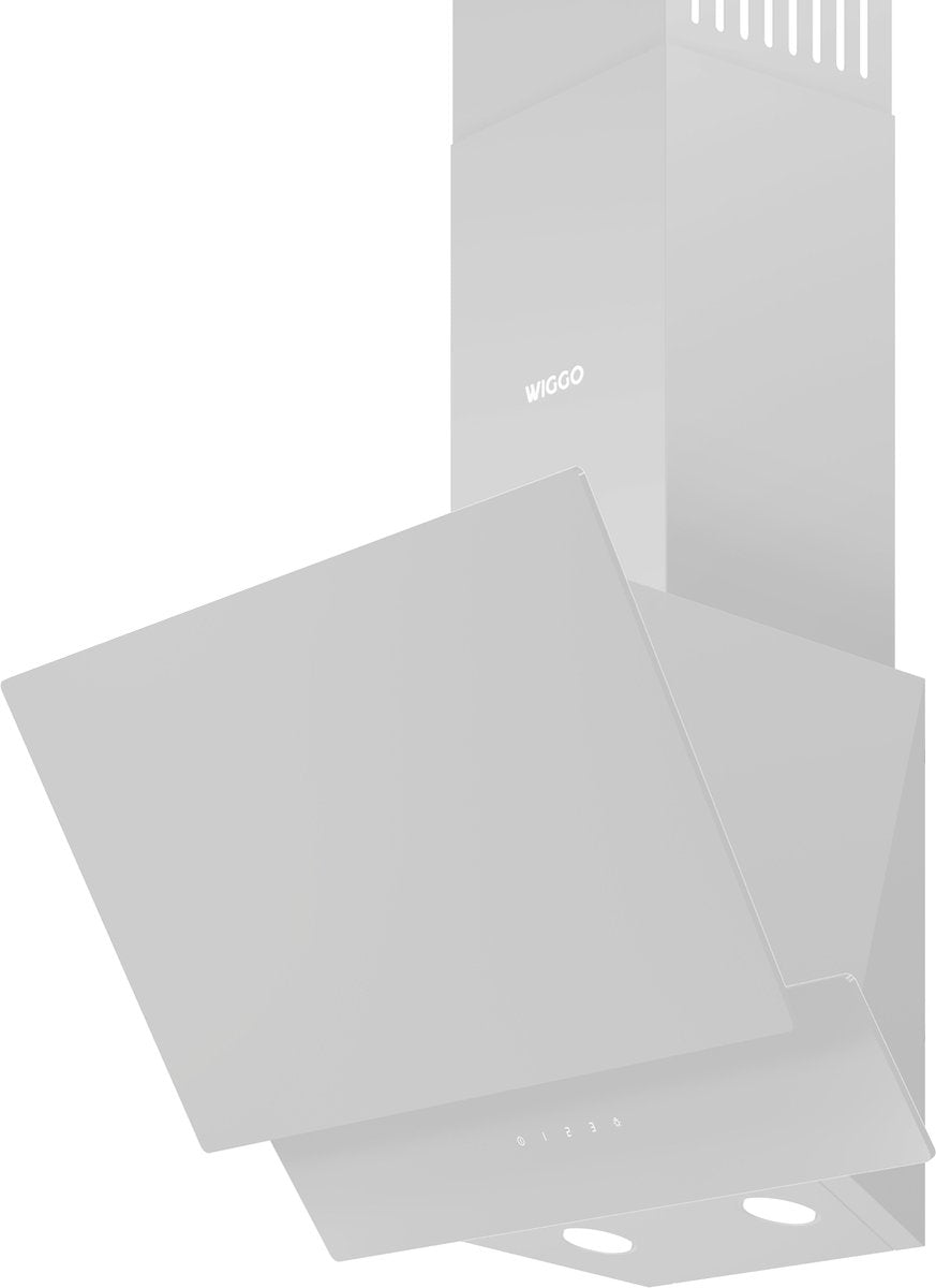 Wiggo WE-D532G(W) – Schuine Afzuigkap 50 cm – Wit Dubbel Glas – LED Verlichting – Touch Control – 5 jaar garantie