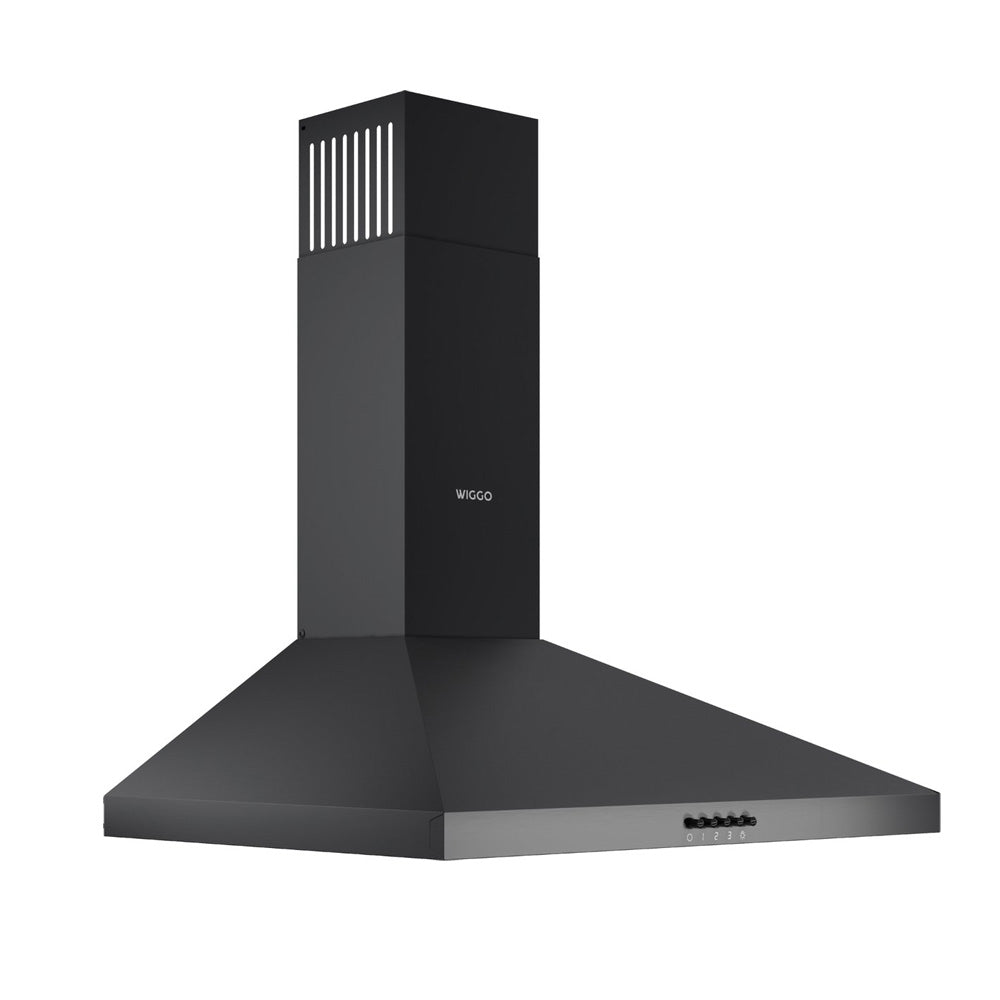 Wiggo WE‑D630P(B) Wandschouw Afzuigkap - 60 cm - Zwart