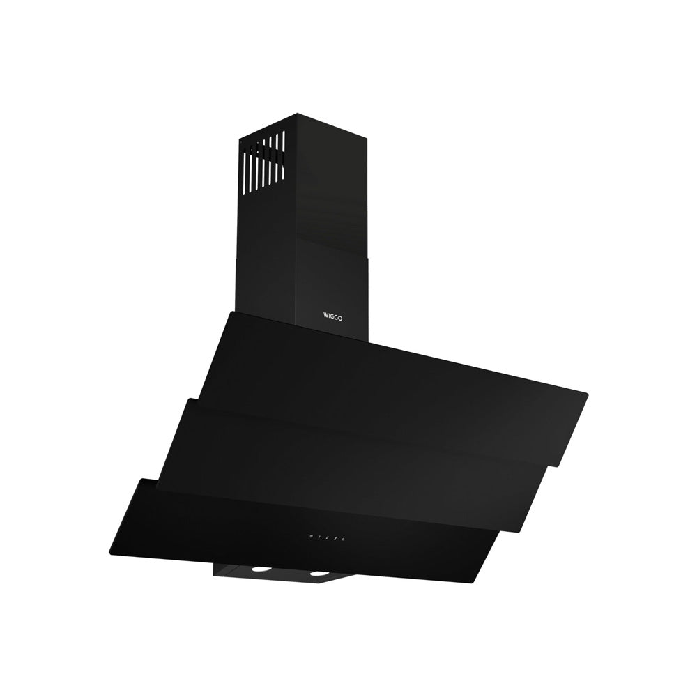 Wiggo WE-D933G(B) Schuine Afzuigkap - 90 cm - Zwart Triple Glas
