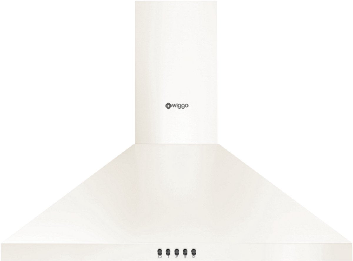 Wiggo WE‑D630P(C) – Wandschouw Afzuigkap 60 cm – Crème – 300 m³/h – KNeeppenbediening – LED Verlichting – 5 jaar garantie