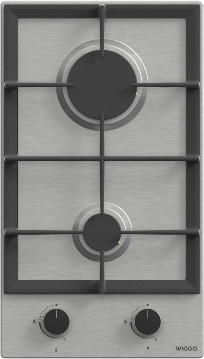 Plaque de cuisson à gaz encastrable Wiggo WH-G332RD(X) - 30 cm - Acier inoxydable