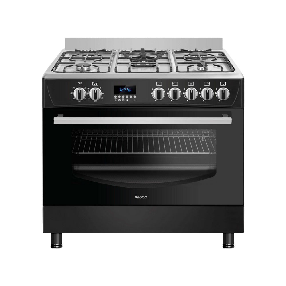 Wiggo WO-E909R(BX)-2 Vrijstaande Gasfornuis - 90 cm - Zwart