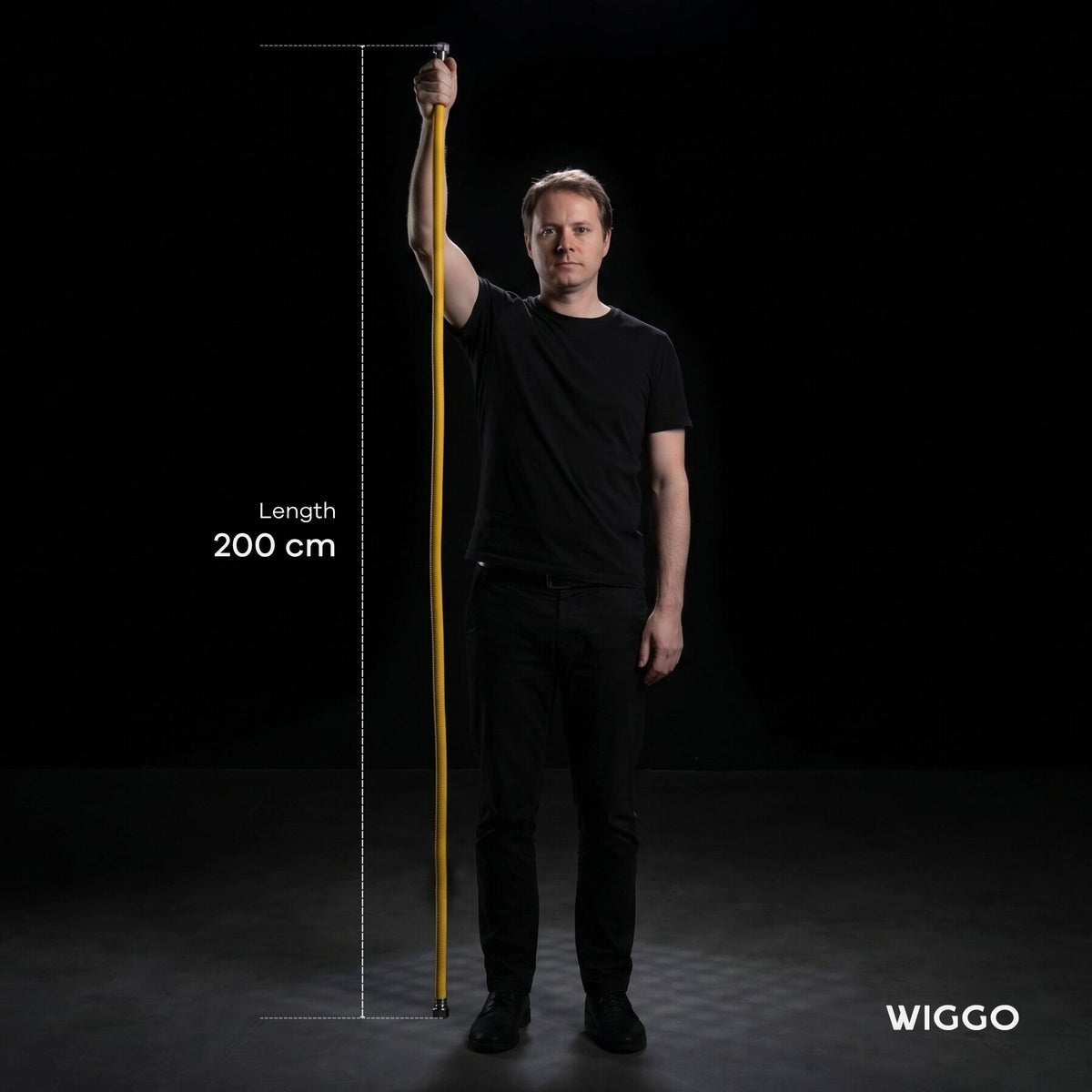 Tuyau à gaz Wiggo W Eco 200 - 200 cm - Jaune