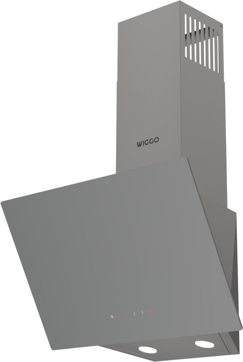 Wiggo WE-A531G(G) – Schuine Afzuigkap – 50 cm – Grijs Glas – Energieklasse A – Touch Control – ECO+ Design – 5 Jaar Garantie