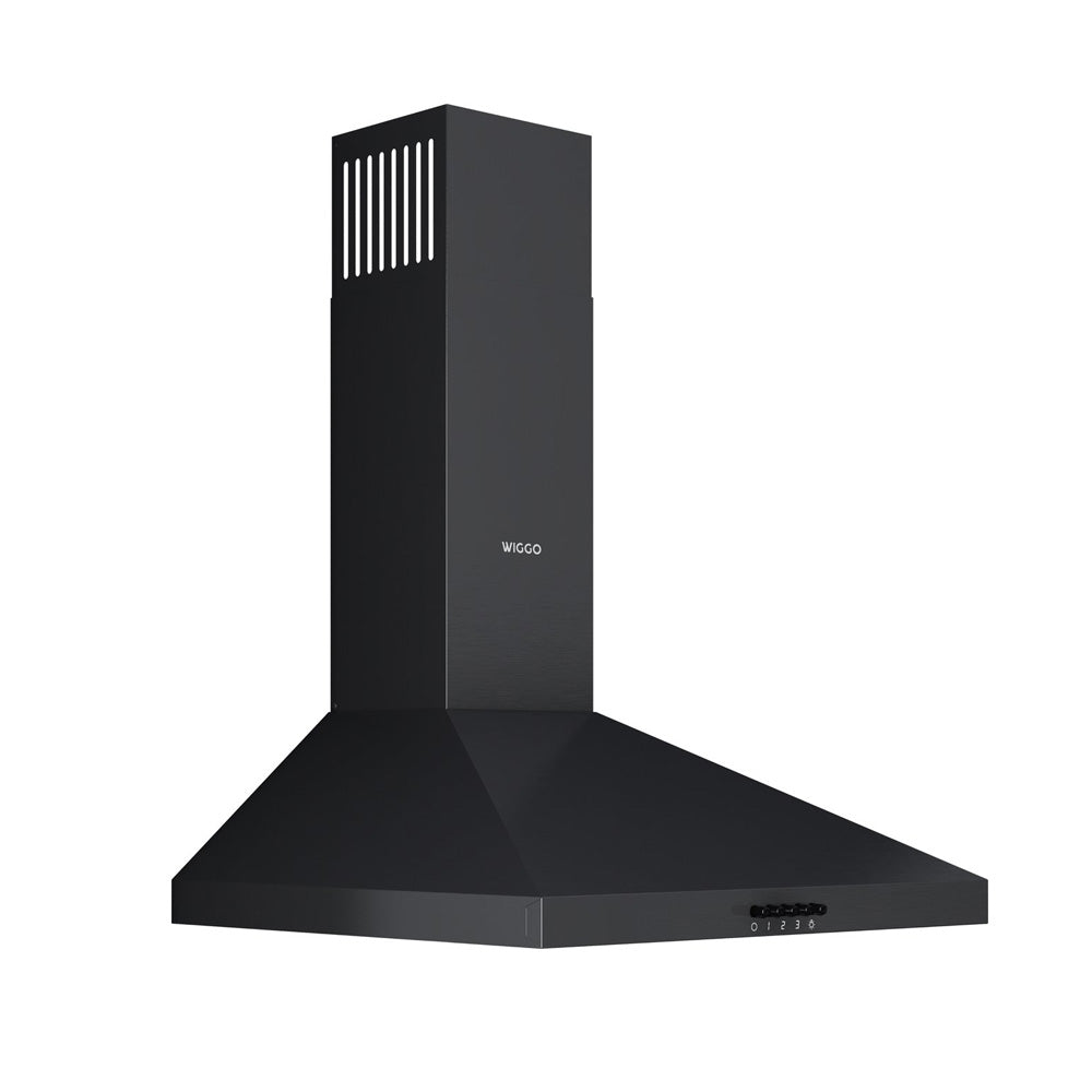 Wiggo WE-E643R(BB) Wandschouw Afzuigkap - 60 cm - Zwart