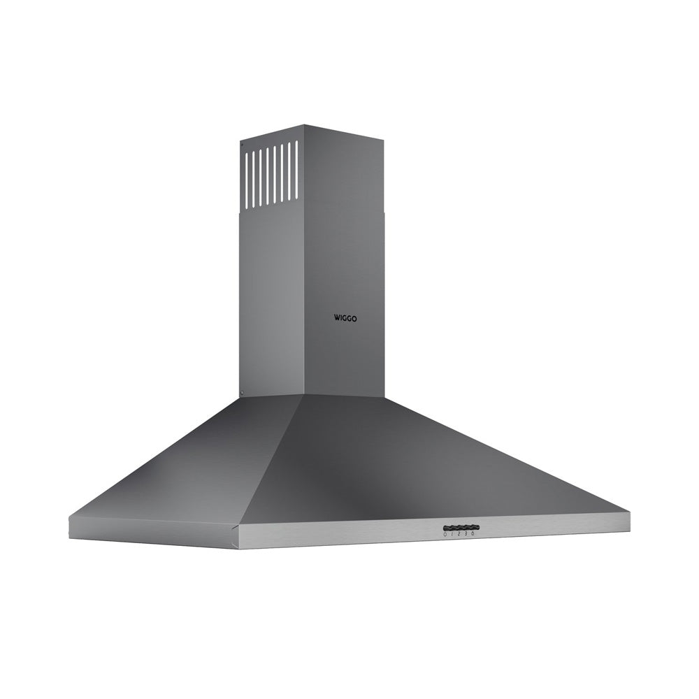 Wiggo WE-A930P(G) – Wandschouw Afzuigkap 90 cm – Grijs – 680 m³/h – LED Verlichting – Energieklasse A – 5 jaar garantie