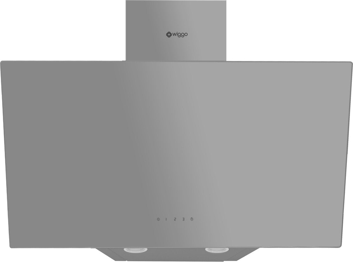 Wiggo WE-E613G(G) - Schuine Afzuigkap - 60 cm - Grijs Glas