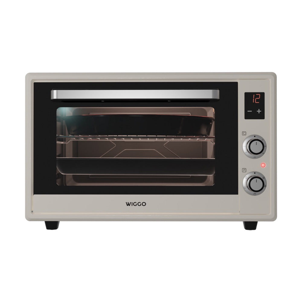 Wiggo WMO-E657(C) - Vrijstaande Mini Oven - Elektrisch - 60 CM - 65 liter - 2000 W - 5 Jaar Garantie - Creme