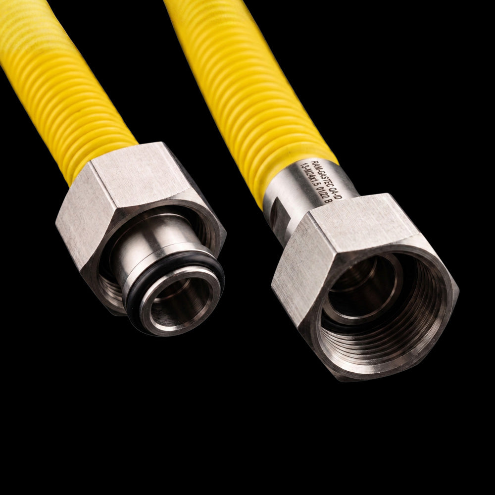 Tuyau à gaz Wiggo W Eco 100 - 100 cm - Jaune