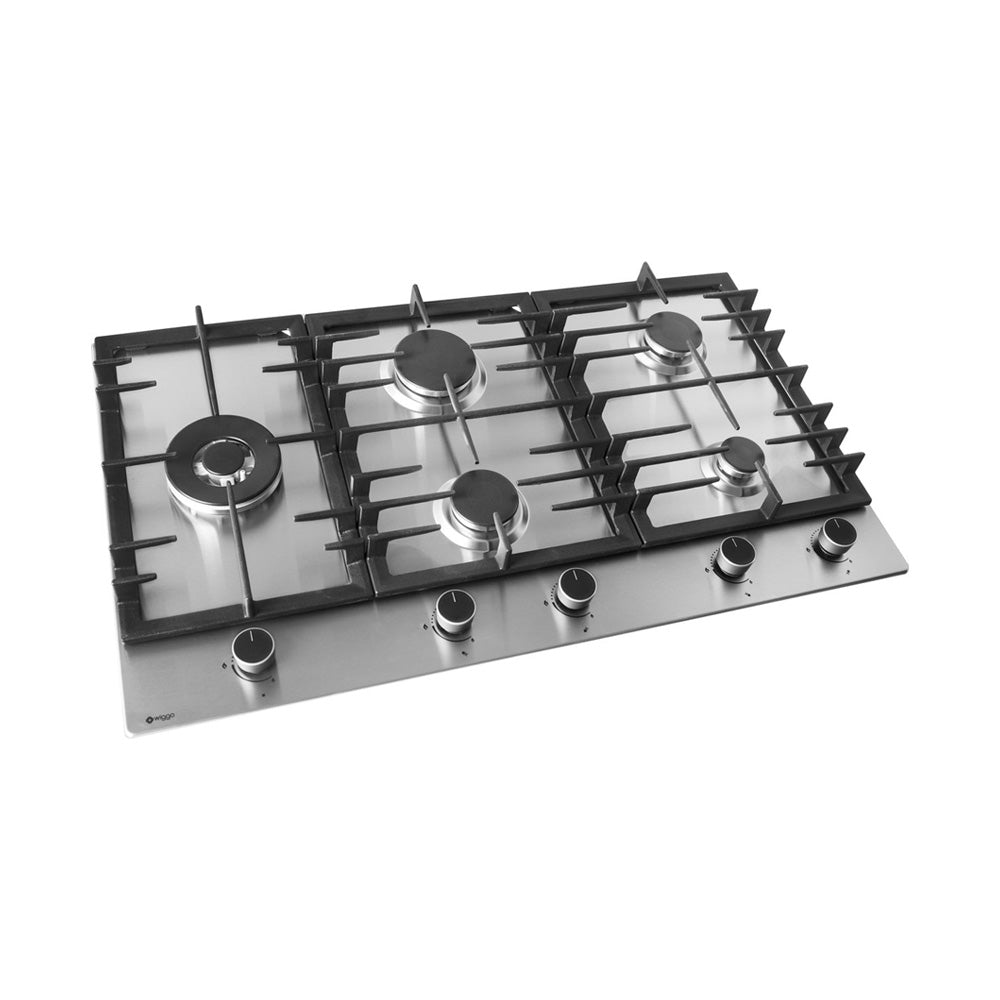Wiggo WH-G935RR(X)-2 Inbouw Gaskookplaat - 90 cm - Roestvrijstaal