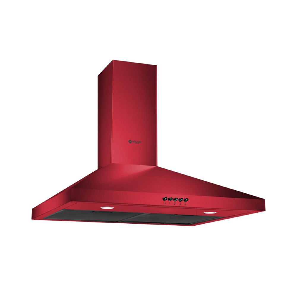 Wiggo WE‑D630P(R) Wandschouw Afzuigkap - 60 cm - Rood