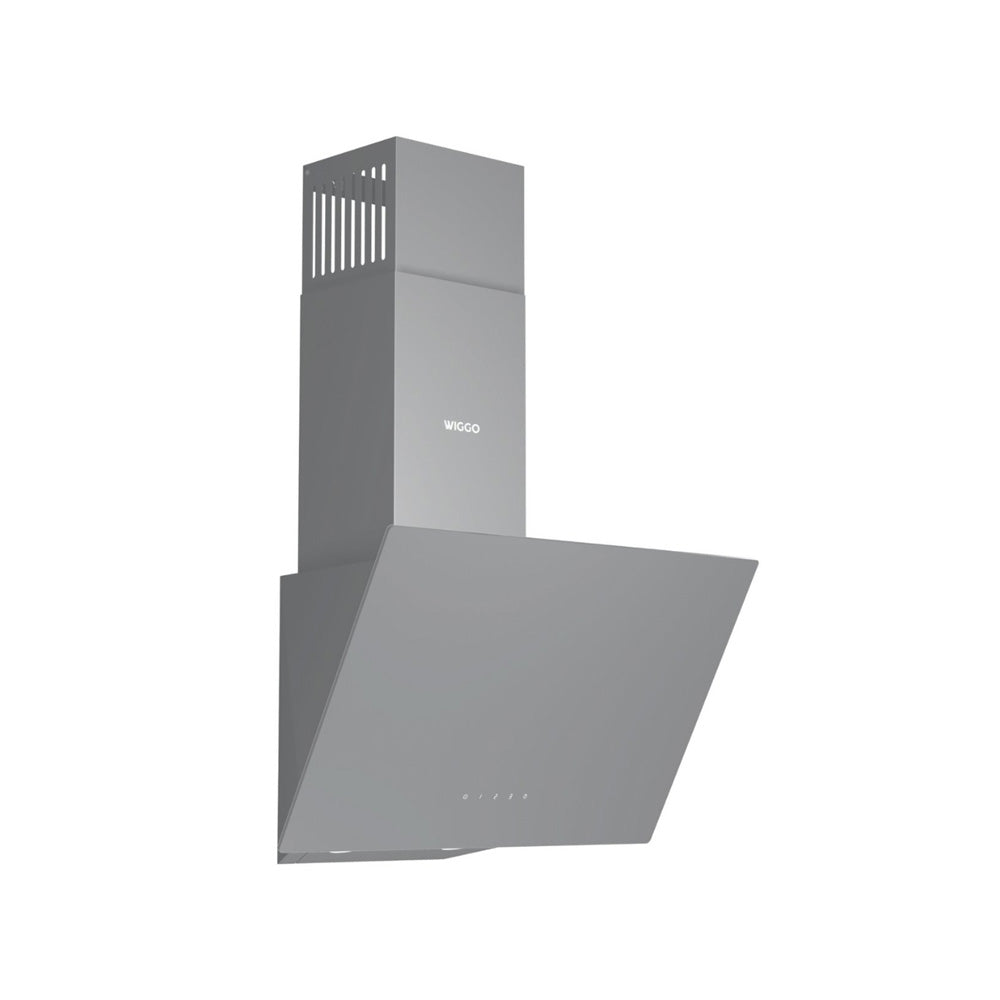 Wiggo WE-D531G(G) – Schuine Afzuigkap 50 cm – Grijs Glas – LED Verlichting – Touch Control – 5 jaar garantie