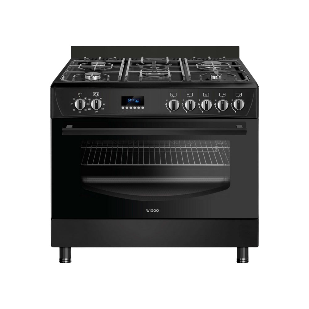 Wiggo WO-E909R(BB)-2 Vrijstaande Gasfornuis - 90 cm - Zwart