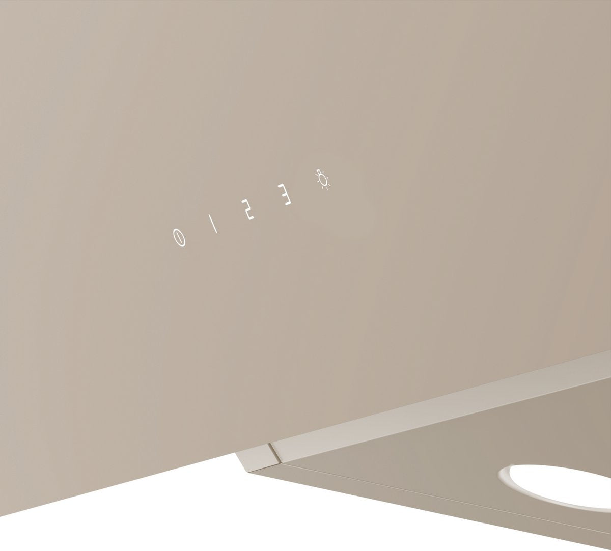 Wiggo WE-D631G(C) – Schuine Afzuigkap 60 cm – Crème Glas – LED Verlichting – Touch Control – 5 jaar garantie