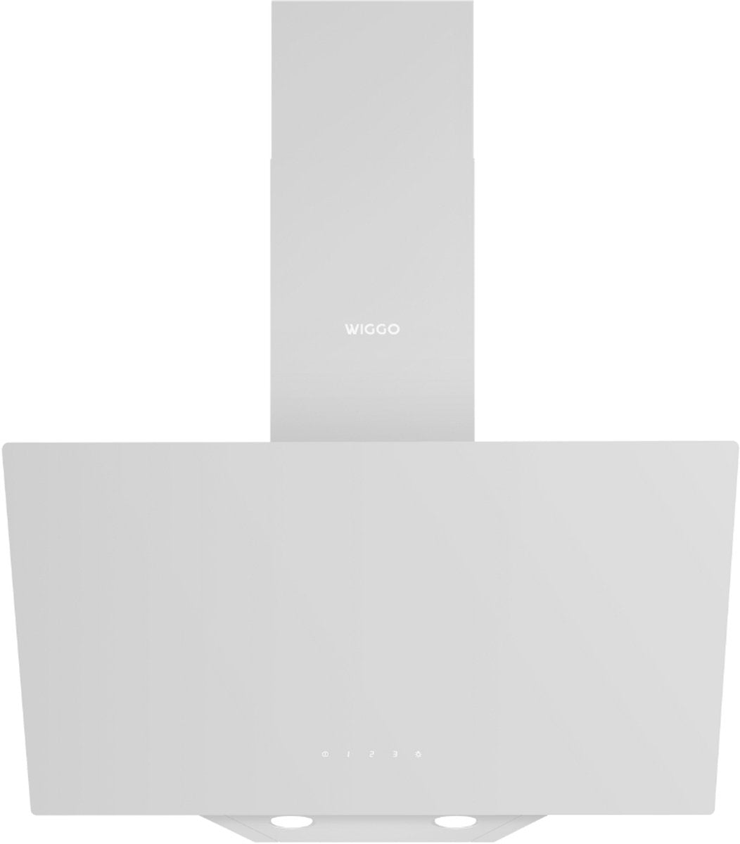 Wiggo WE-E913G(W) Schuine Afzuigkap - 90 cm - Wit, stijlvol ontwerp en krachtige afzuigcapaciteit