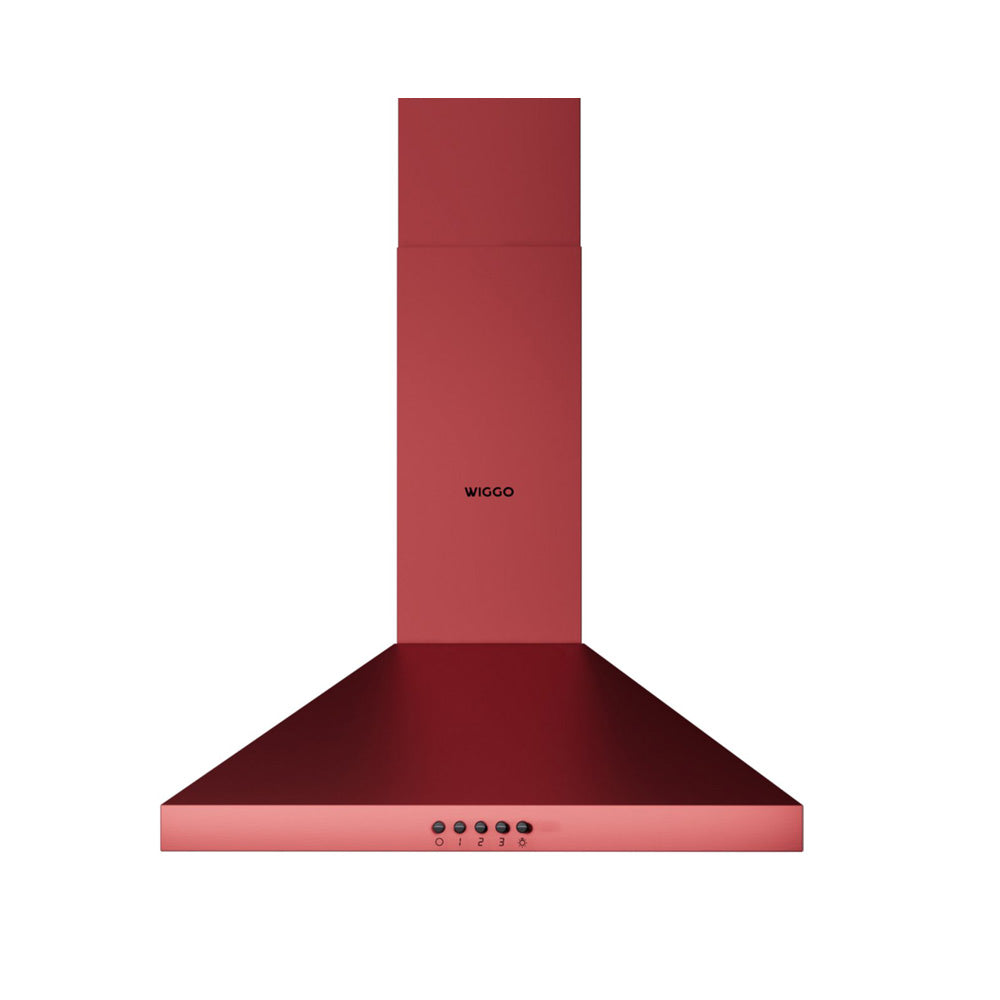 Wiggo WE-A530P(R) Wandschouw Afzuigkap - 50 cm - Rood