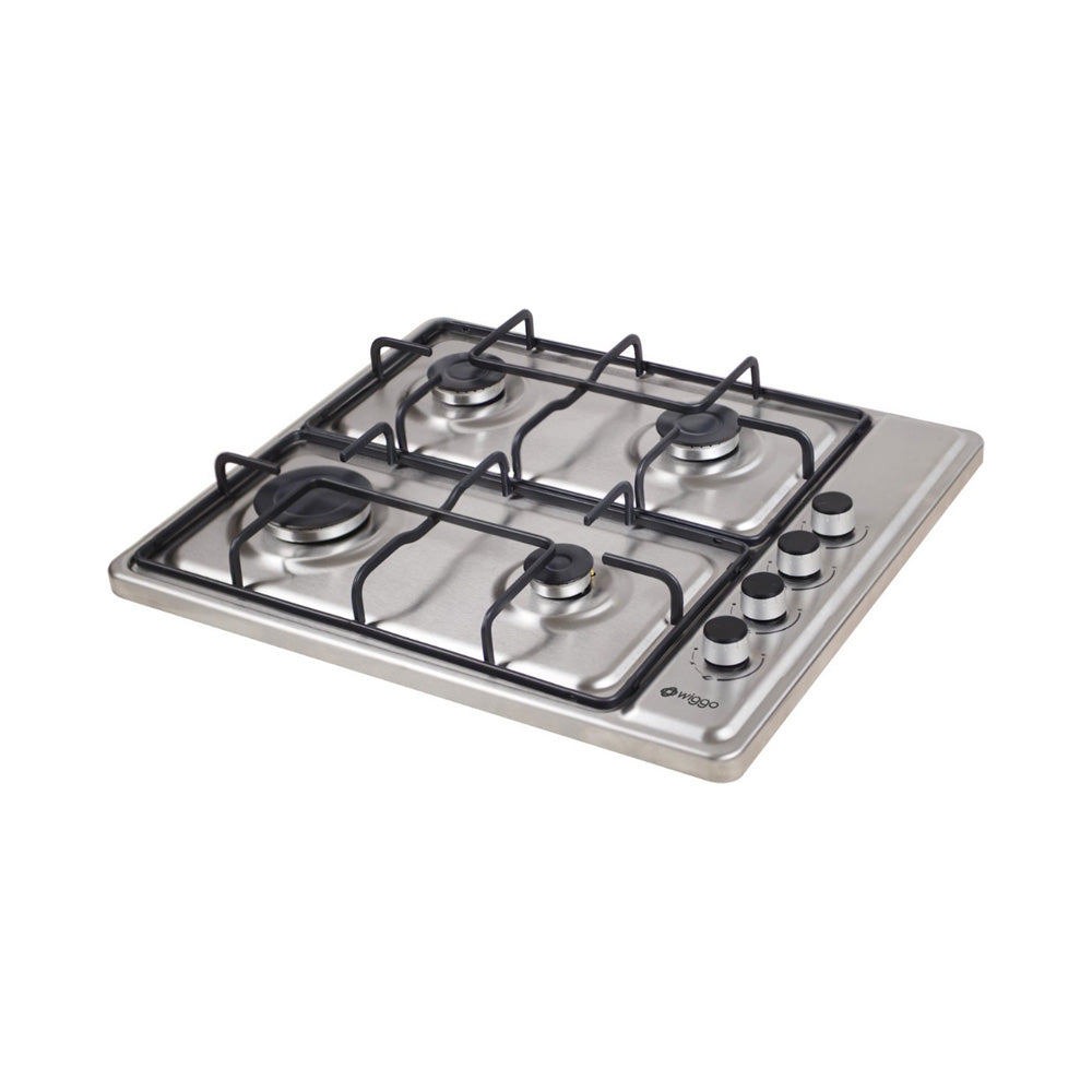 Wiggo WH-G604F(X) Vrijstaande Gaskookplaat - 60 cm - Roestvrijstaal