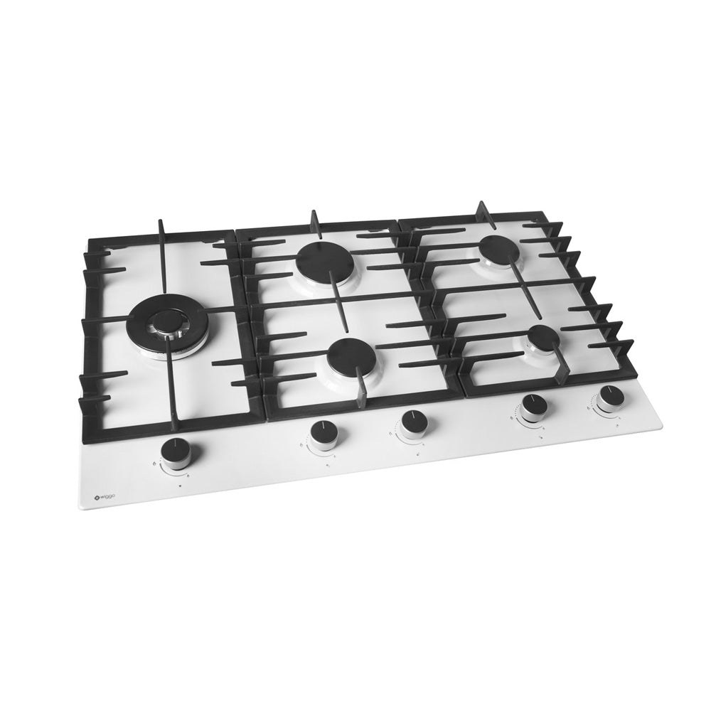 Wiggo WH-G935RR(W)-2 Inbouw Gaskookplaat - 90 cm - Wit