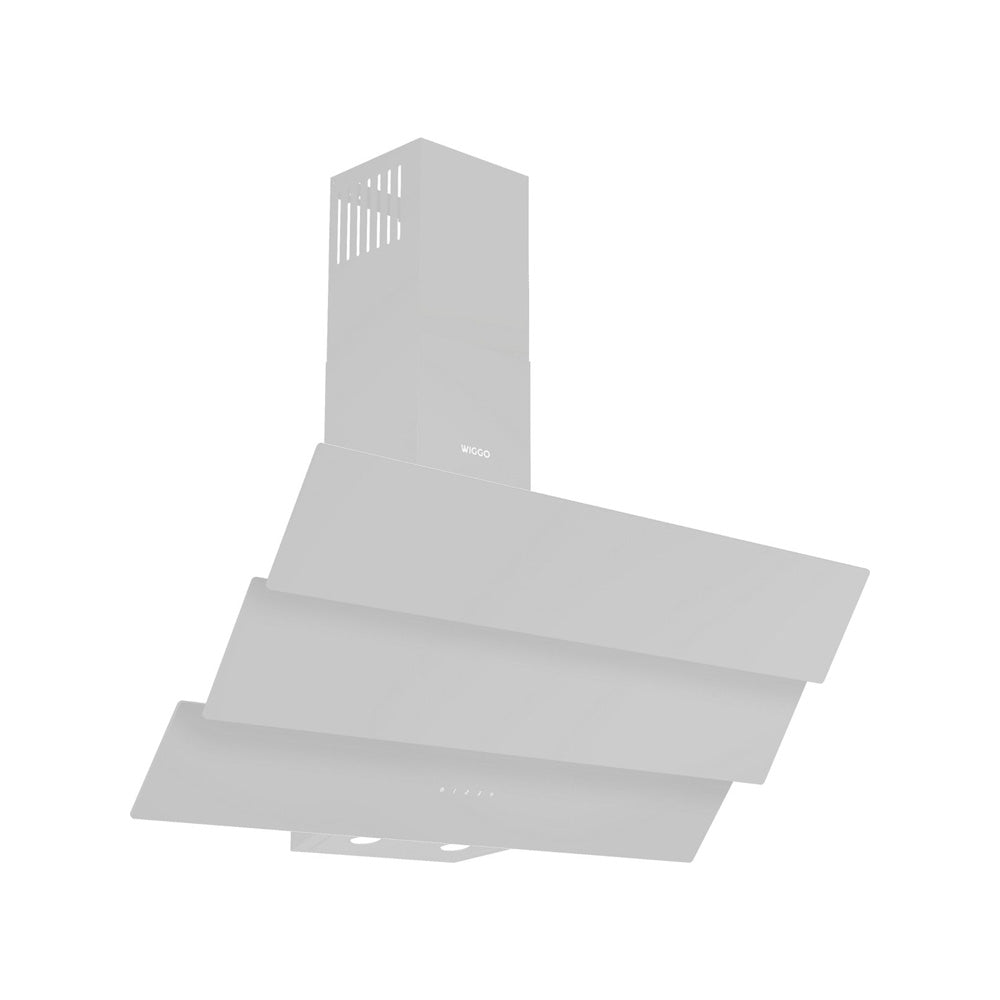Wiggo WE-B943G(W) – Schuine Afzuigkap 90 cm – Wit Triple Glas – A+ Energieklasse – Touch Control – Eco+ Design – 5 jaar garantie