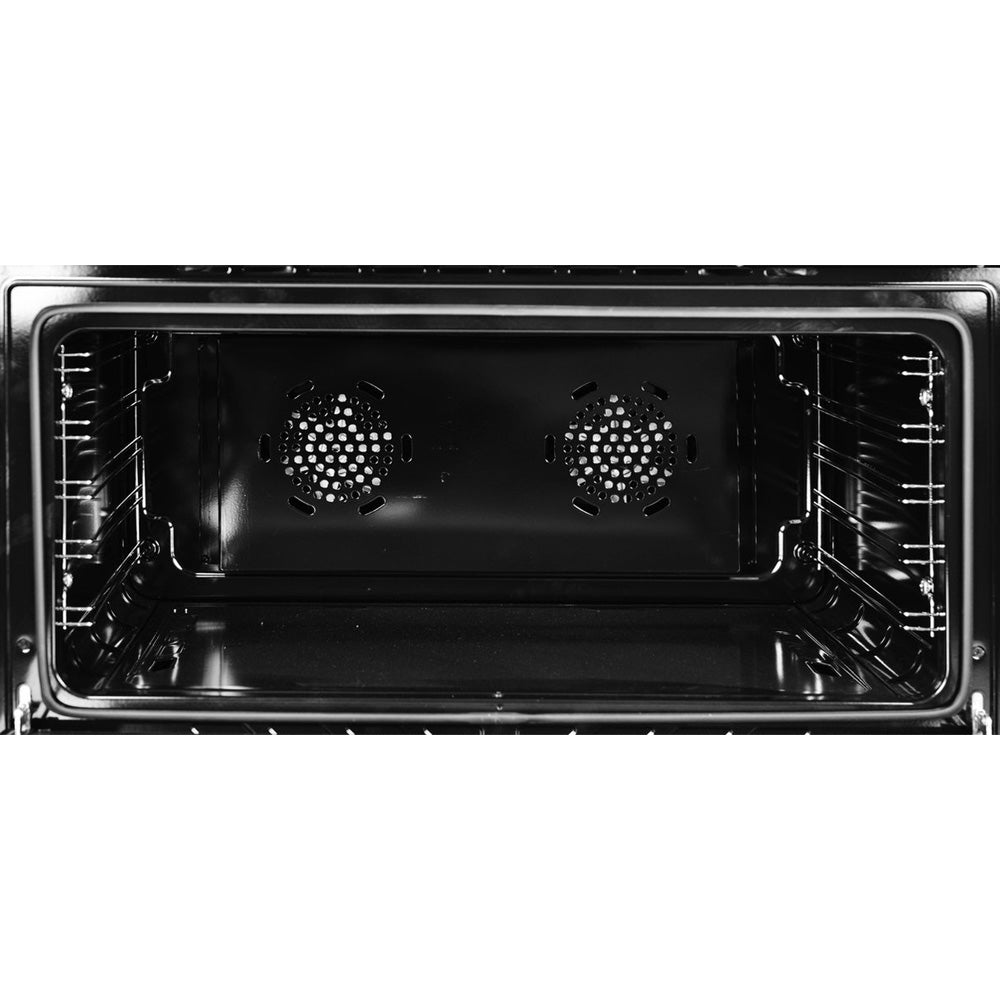 Wiggo WO-E969R(CX)-2 Vrijstaande Gasfornuis - 90 cm - Creme interieur met ventilatoren voor optimale luchtcirculatie.
