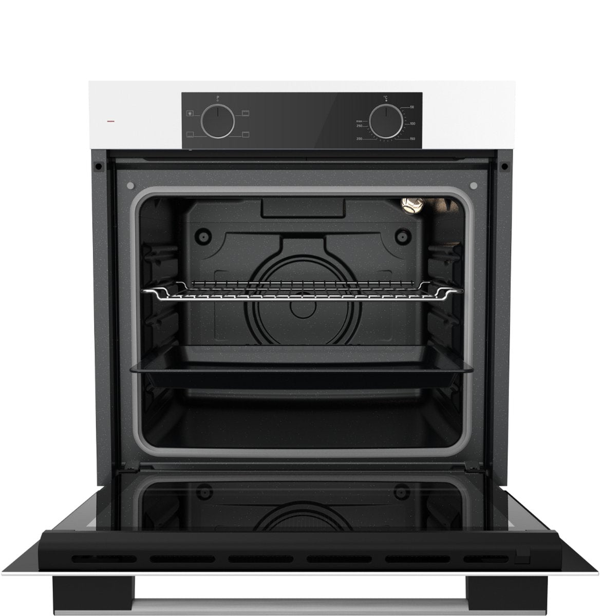 Ferre XE61CB - Inbouw oven - Conventioneel - Eco stand - 78 liter - 60 cm hoog - Tot 250 graden - Kristalwit glas