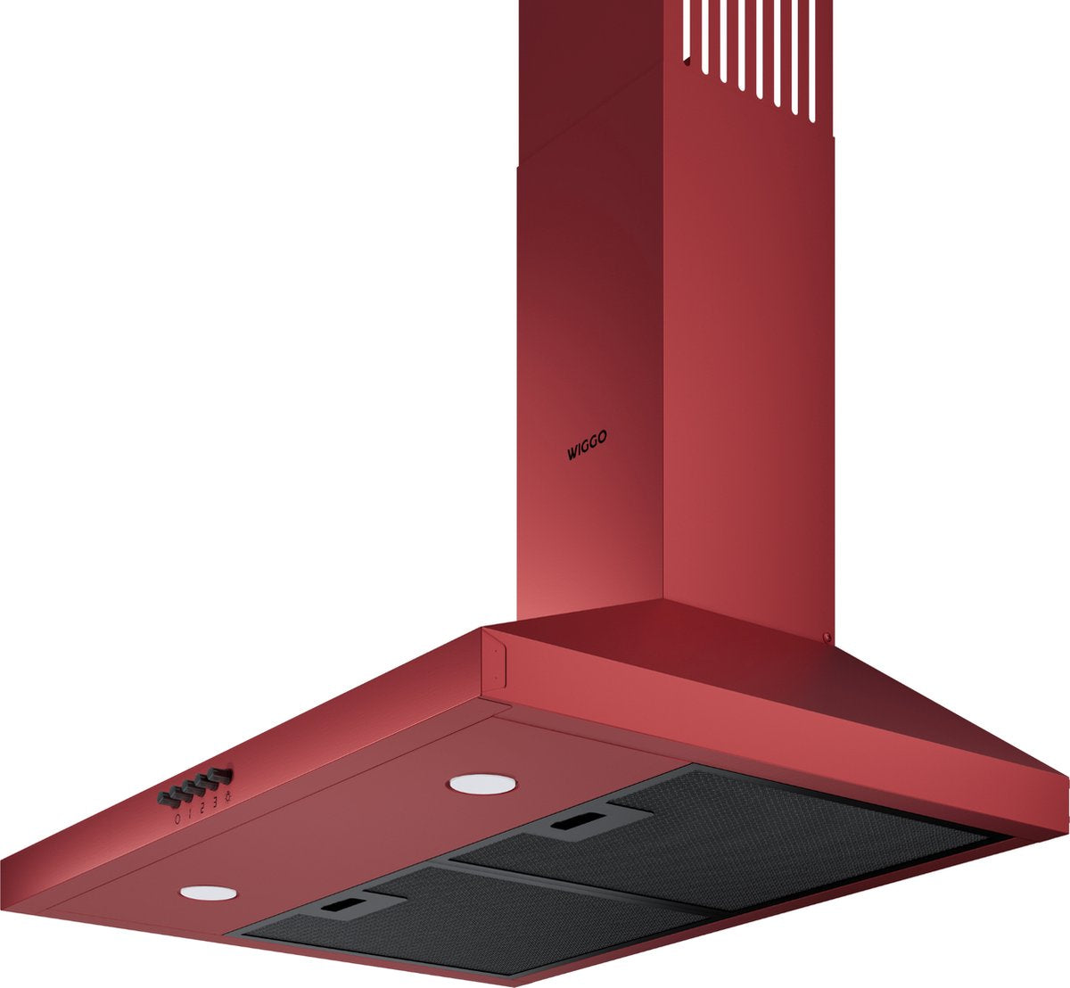 Wiggo WE-A630P(R) – Wandschouw Afzuigkap 60 cm – Rood – 680 m³/h – LED Verlichting – Energieklasse A – 5 jaar garantie