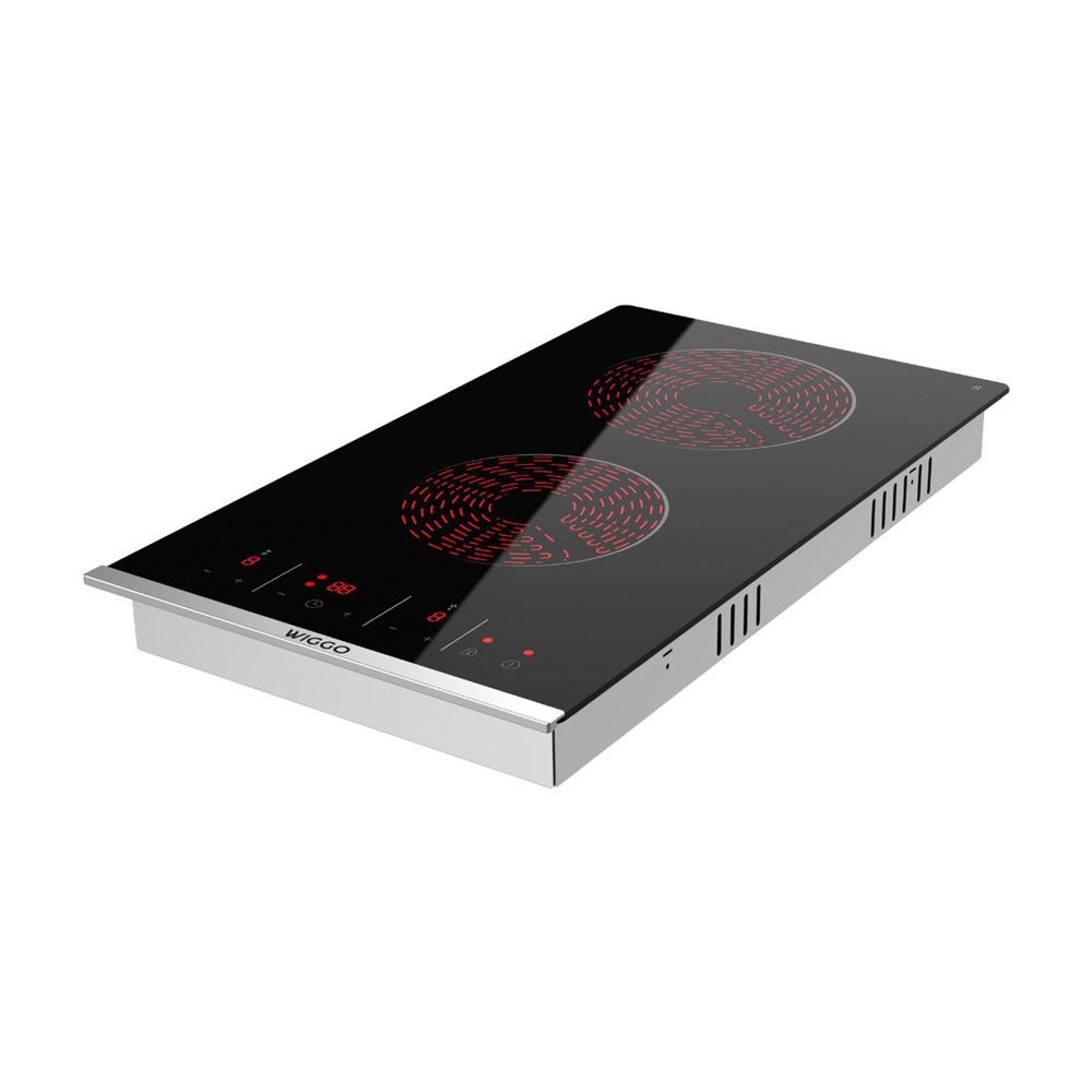 Plaque de cuisson vitrocéramique encastrable Wiggo WH-E372GC(B) - 30 cm - Noire