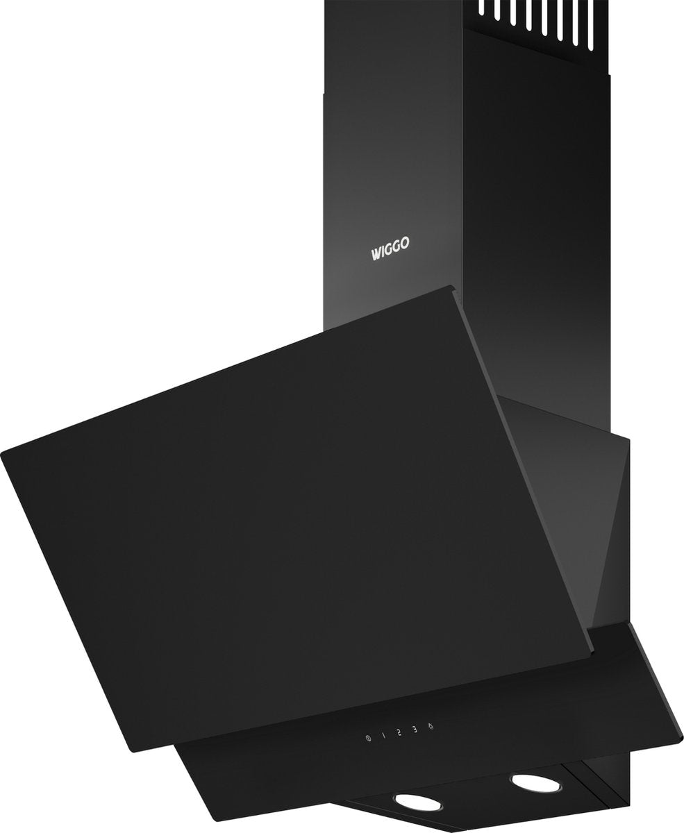 Hotte aspirante inclinée Wiggo WE-A642G(B) - 60 cm - Noire