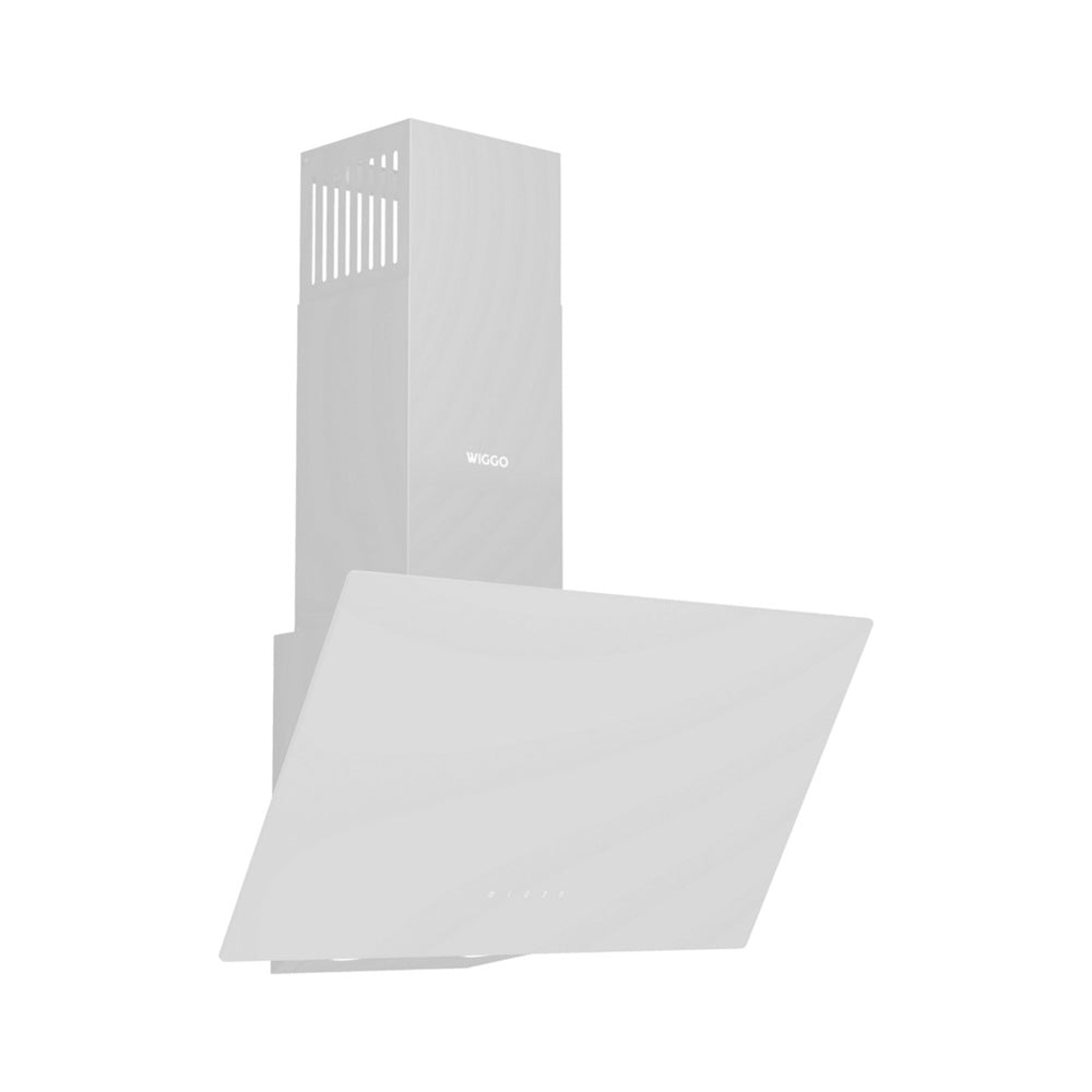 Wiggo WE-A941G(W)- Schuine Afzuigkap - 90cm - 650m³/h - LED - klasse A - 5 jaar garantie - Wit Glas