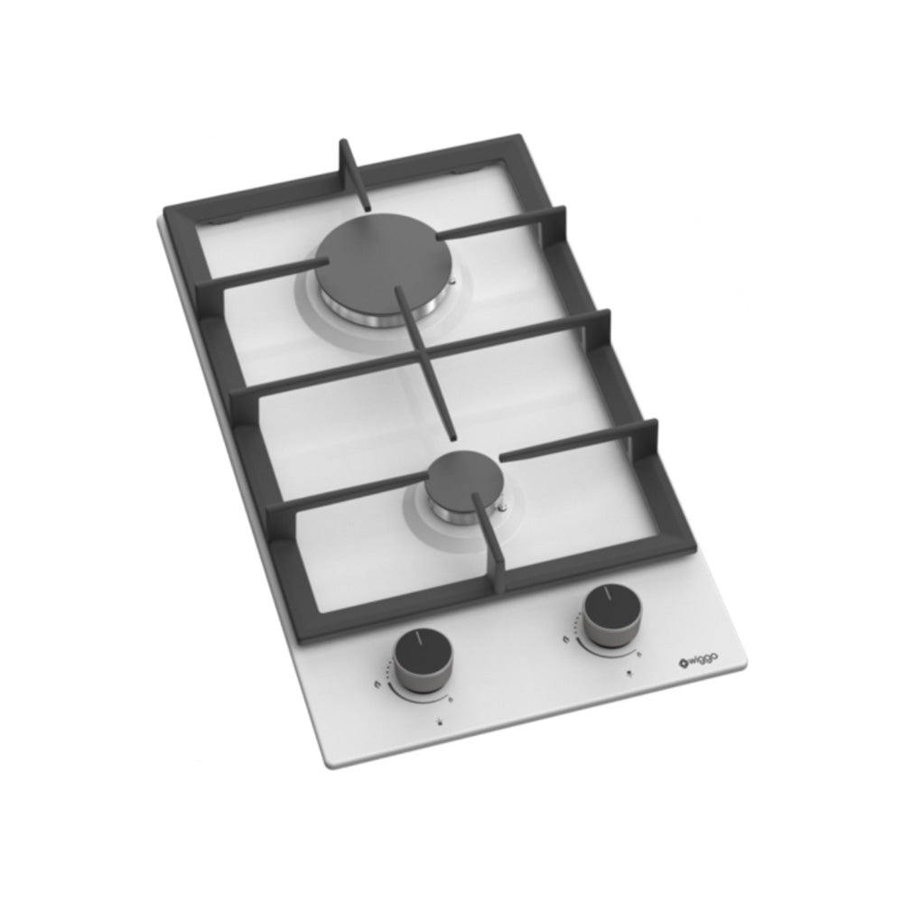 Wiggo WH-G332RD(W)-2 Inbouw Gaskookplaat - 30 cm - Wit