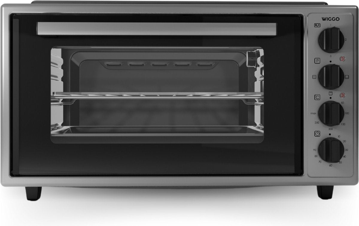 Wiggo WMO-E4562H(G) Vrijstaande Mini Oven - 45 Liter - Roestvrijstaal