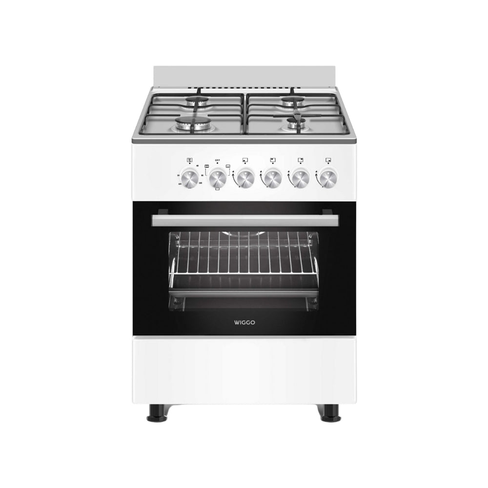 Wiggo WO‑E603R(WX) Vrijstaande Gasfornuis - 60 cm - Wit