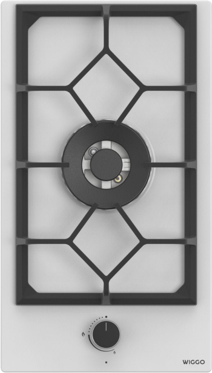 Wiggo WH-G331RD(W)-2 Inbouw Gaskookplaat - 30 cm - Wit met wokbrander en luxe ontwerp