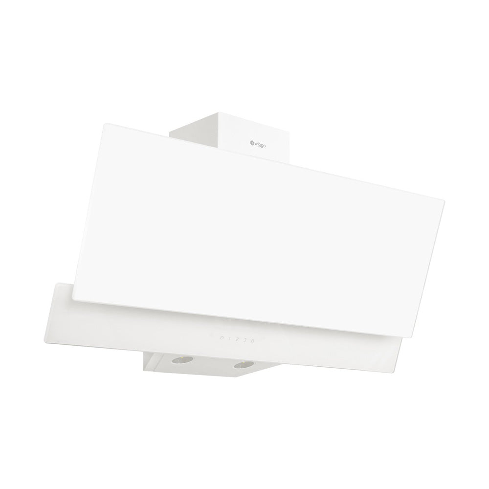 Wiggo WE-E923G(W) - Schuine Afzuigkap - 90 cm - Wit Dubbel Glas