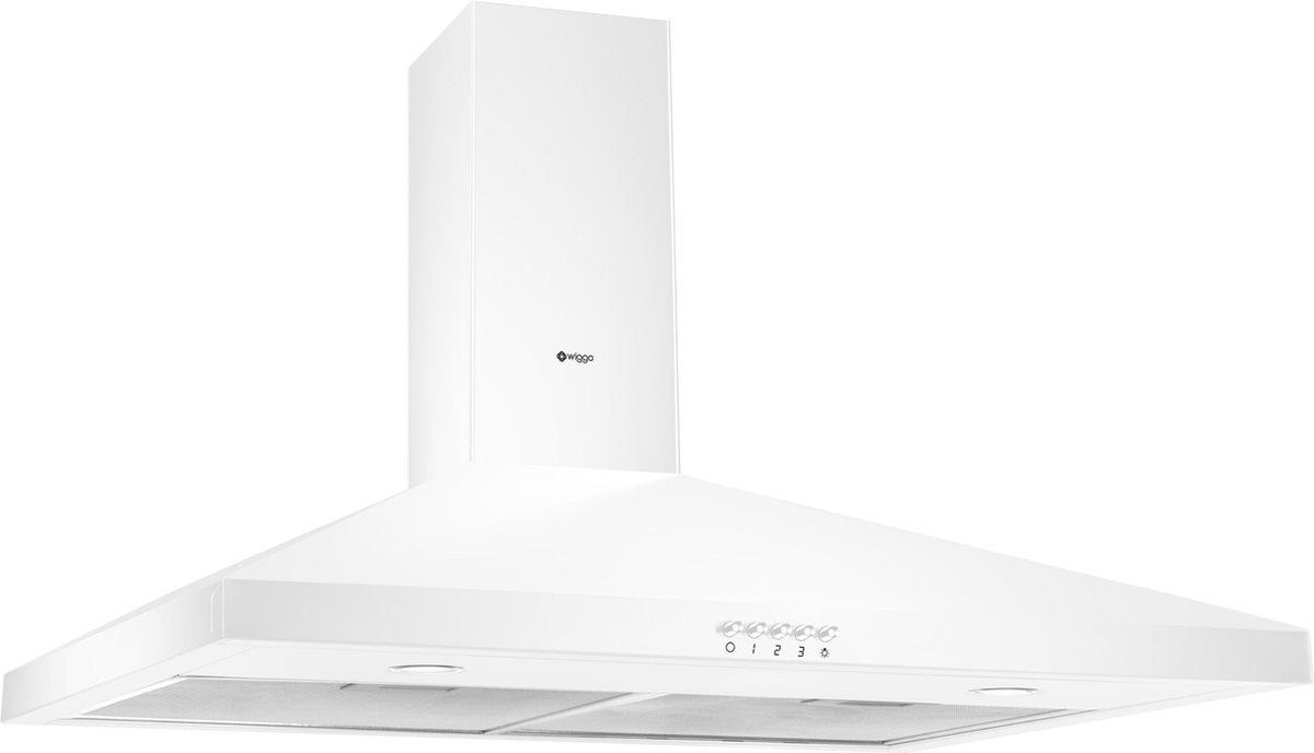 Wiggo WE-E943R(WW) Wandschouw Afzuigkap - 90 cm - Wit