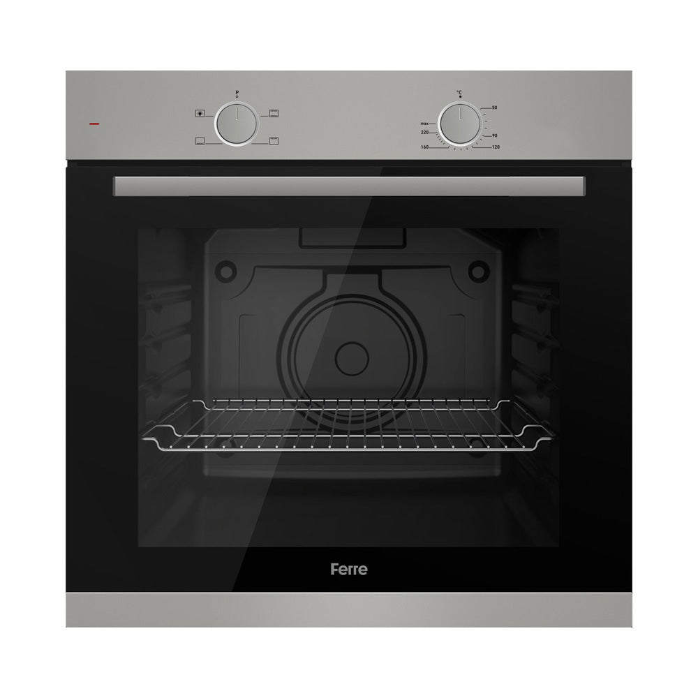Ferre XE61MDV - Inbouw oven - Conventioneel - Eco stand - 78 liter - 60 cm hoog - Tot 250 graden - Duifgrijs